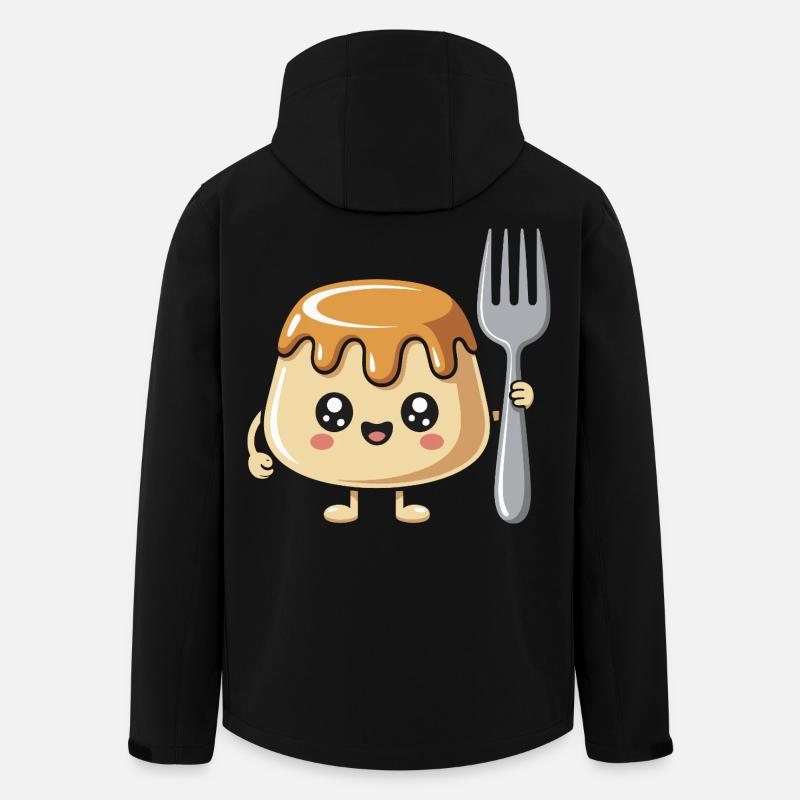 Pudding with fork - Men’s Recycled Softshell Jacket by Stanley/Stella - black