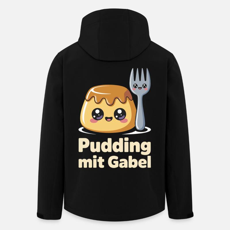 Pudding with fork - Men’s Recycled Softshell Jacket by Stanley/Stella - black