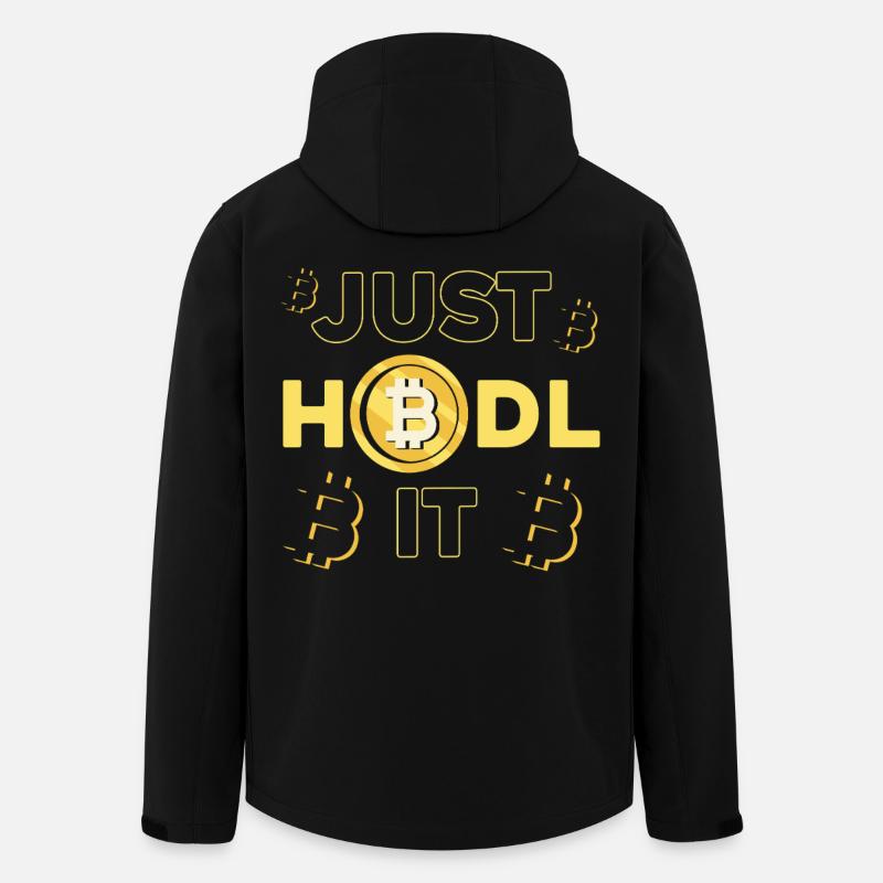 Just Hodl It Bitcoin Design - Recycelte Männer Softshell-Jacke von Stanley/Stella - Schwarz