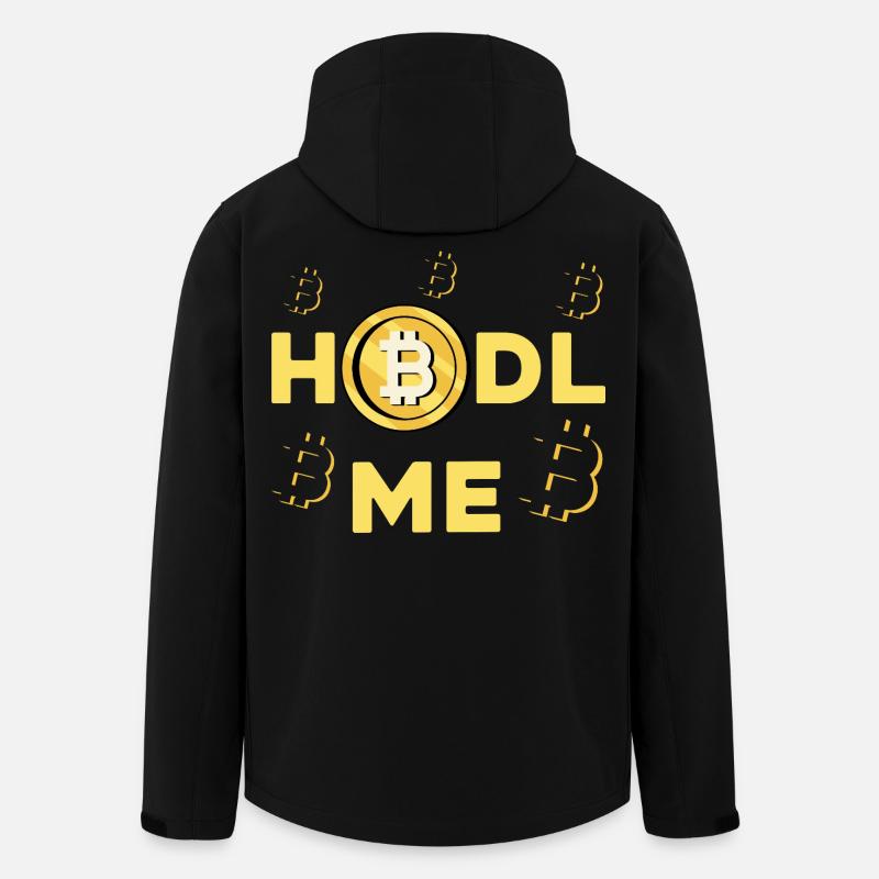 HODL ME Bitcoin Logo - Veste softshell homme en polyester recyclé Stanley/Stella - noir