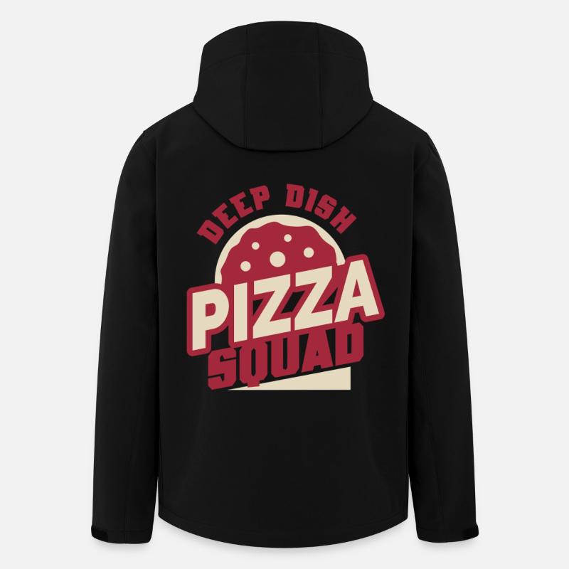 Deep Dish Pizza Squad Chicargo - Men’s Recycled Softshell Jacket by Stanley/Stella - black