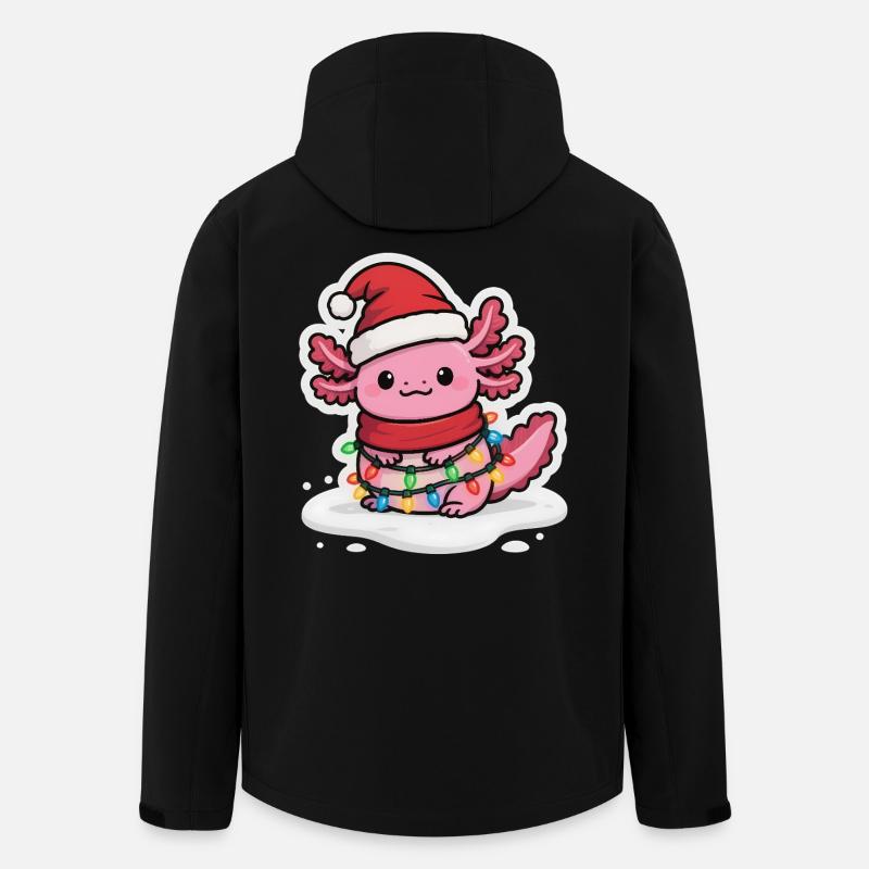 Noël Axolotl drôle - Veste softshell homme en polyester recyclé Stanley/Stella - noir