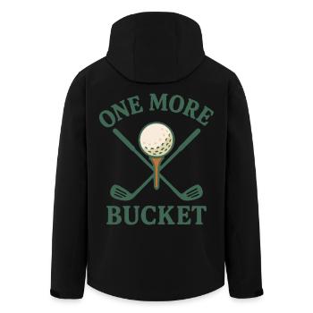 Ein weiterer Eimer Golfschläger Fun Design - Recycelte Männer Softshell-Jacke von Stanley/Stella - Schwarz - Hinten - AI Model Male 185 light (185cm)
