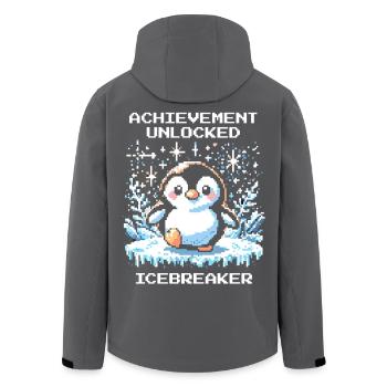 Icebreaker Erfolg | Pinguin Gamer Humor - Recycelte Männer Softshell-Jacke von Stanley/Stella - Schwarz - Hinten - AI Model Male 185 light (185cm)