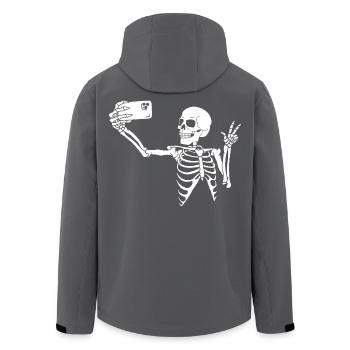Ein letztes Selfie - Recycelte Männer Softshell-Jacke von Stanley/Stella - Anthrazit - Hinten - AI Model Male 185 light (185cm)