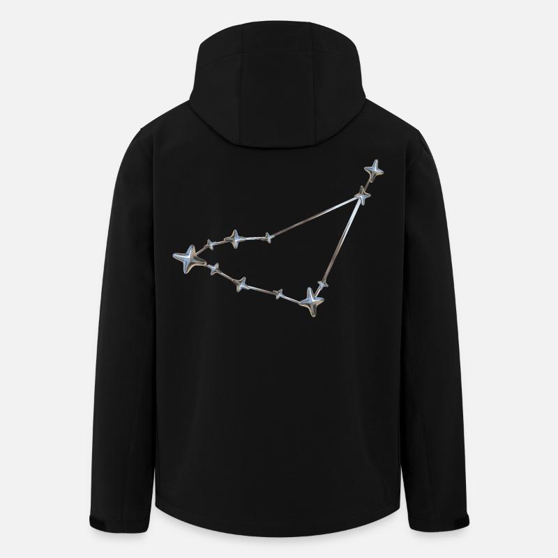 Rangée d’étoiles Conception de constellation - Veste softshell homme en polyester recyclé Stanley/Stella - noir