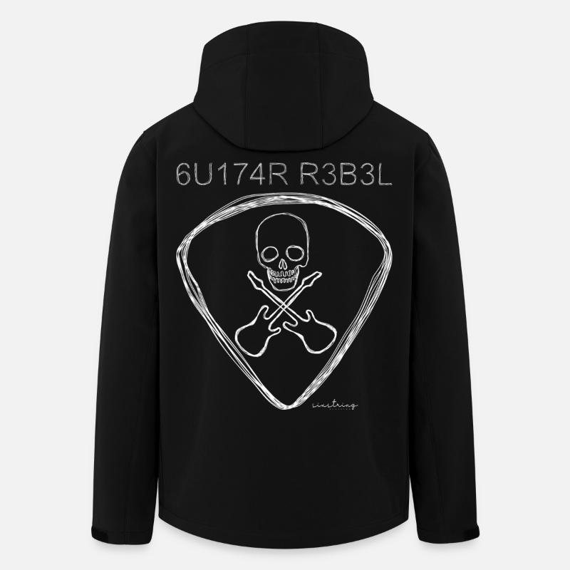 Guitar Rebel - Recycelte Männer Softshell-Jacke Discoverer von Stanley/Stella - Schwarz