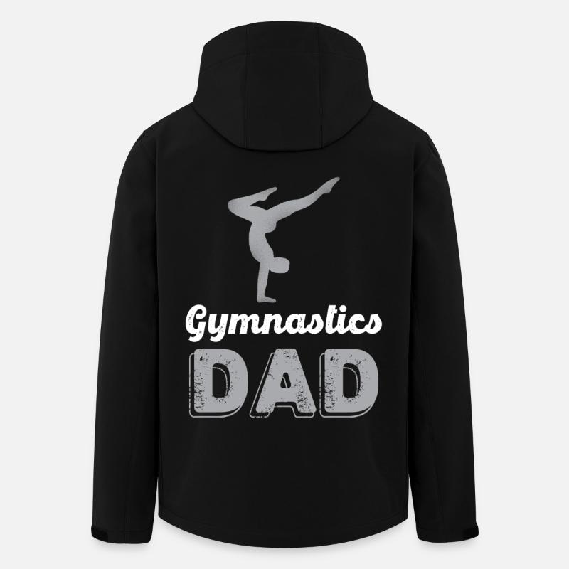 Gymnastics Dad Silhouette Design - Men’s Recycled Softshell Jacket by Stanley/Stella - black