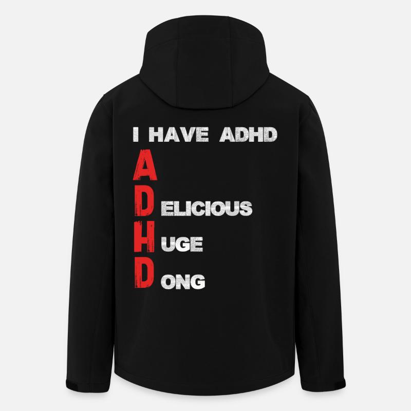 ADHD Lettering Vertical Accents - Men’s Recycled Softshell Jacket by Stanley/Stella - black