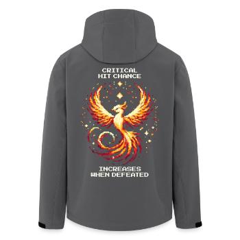 Crit chance increases after defeat | RPG Roguelike - Men’s Recycled Softshell Jacket by Stanley/Stella - black - Back - AI Model Male 185 light (185cm)