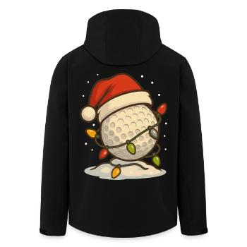Drôle Golf Noël Balle de Golf Père Noël Chapeau - Veste softshell homme en polyester recyclé Stanley/Stella - noir - Dos - AI Model Male 185 light (185cm)