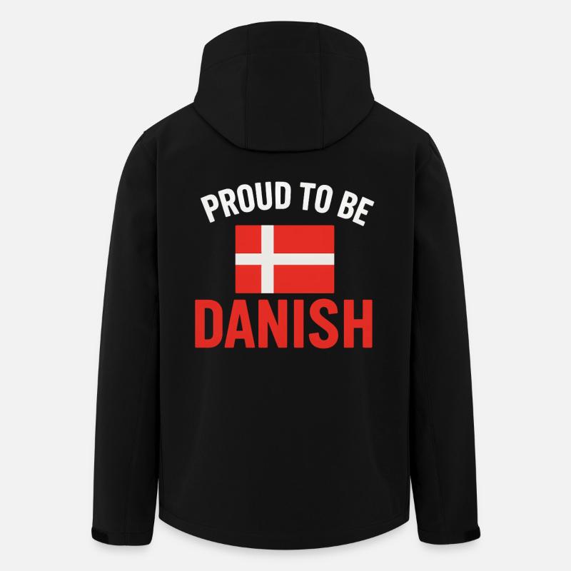 Stolz auf Dänemark Flaggenkunst - Recycelte Männer Softshell-Jacke von Stanley/Stella - Schwarz