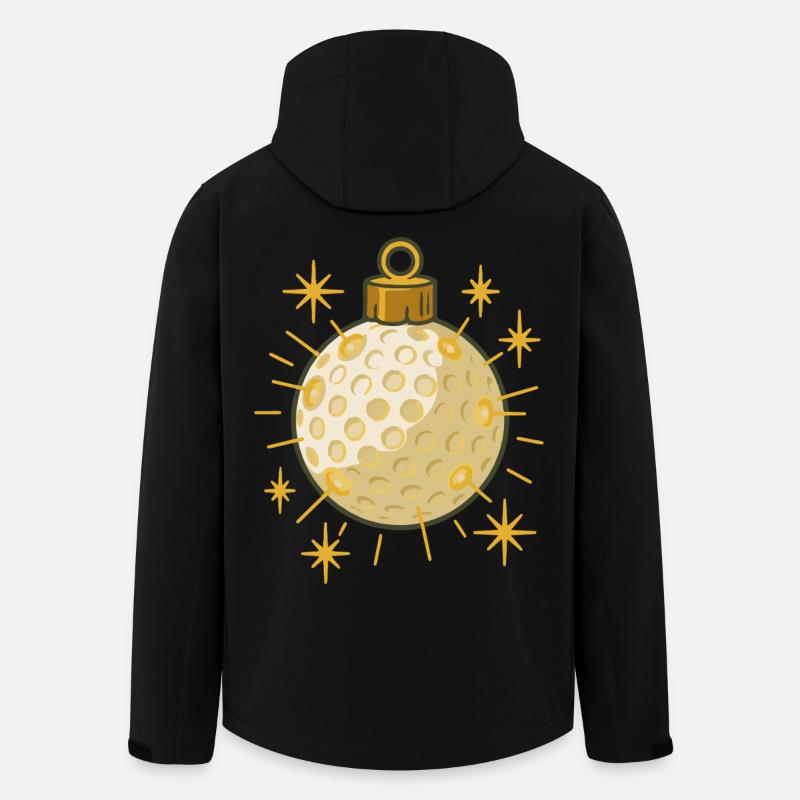 Lustiger Golfball Christbaumschmuck Design - Recycelte Männer Softshell-Jacke von Stanley/Stella - Schwarz