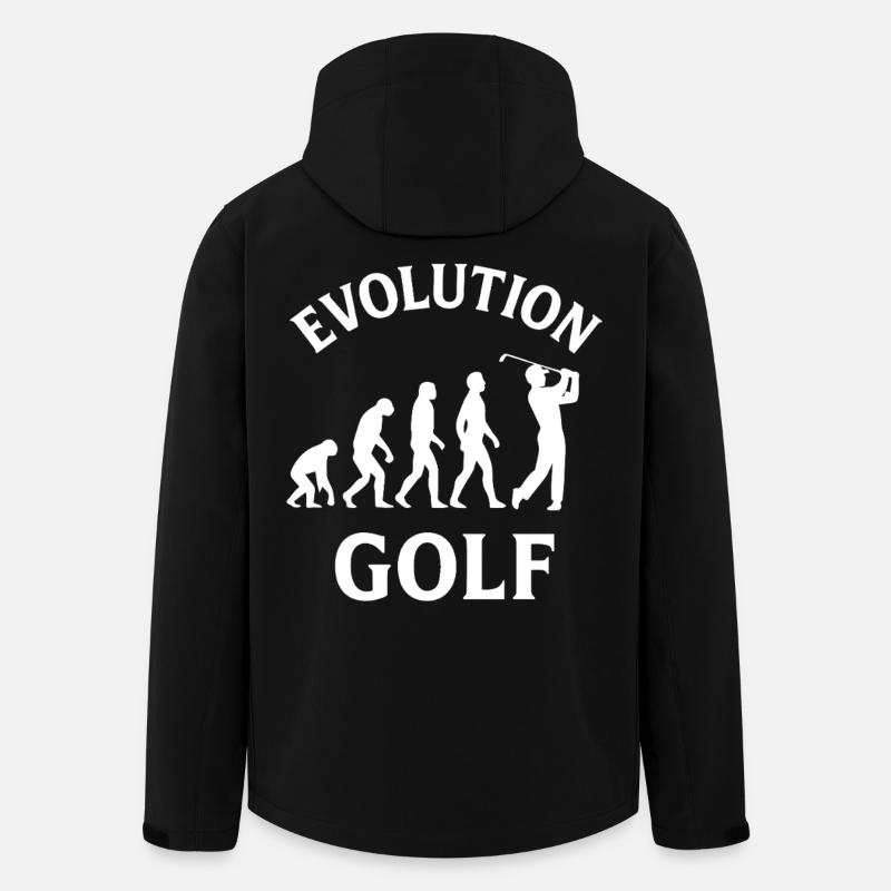 Evolution Golf Drôle de Golf Design - Veste softshell homme en polyester recyclé Stanley/Stella - noir