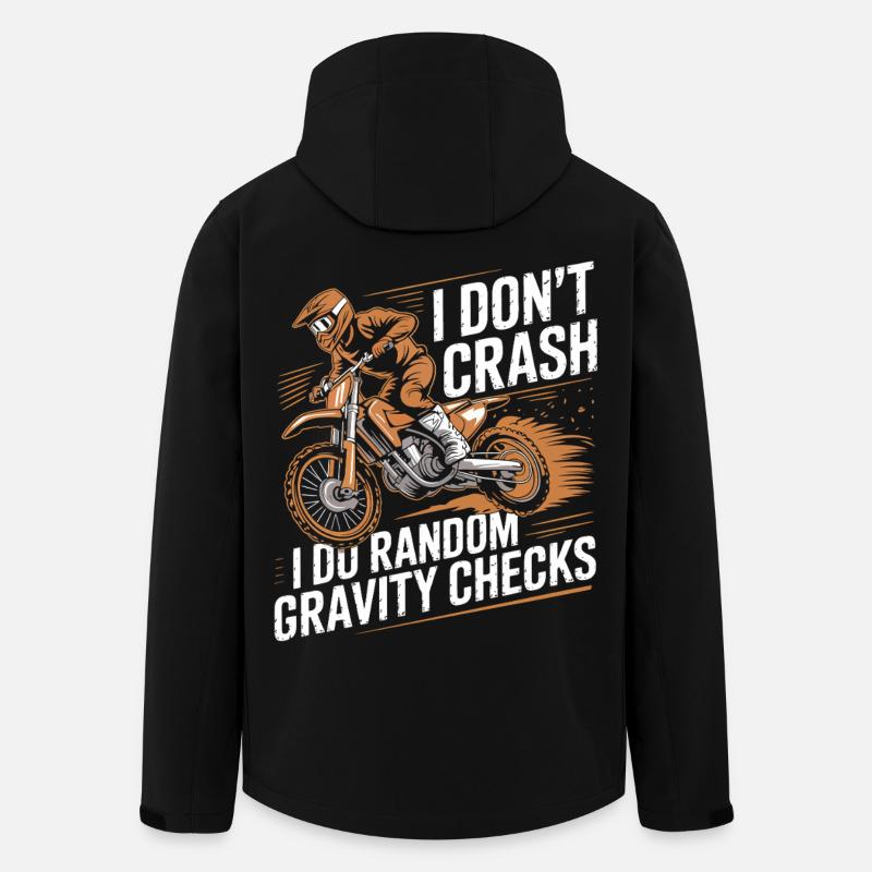 Random Gravity Checks Motocross - Recycelte Männer Softshell-Jacke von Stanley/Stella - Schwarz