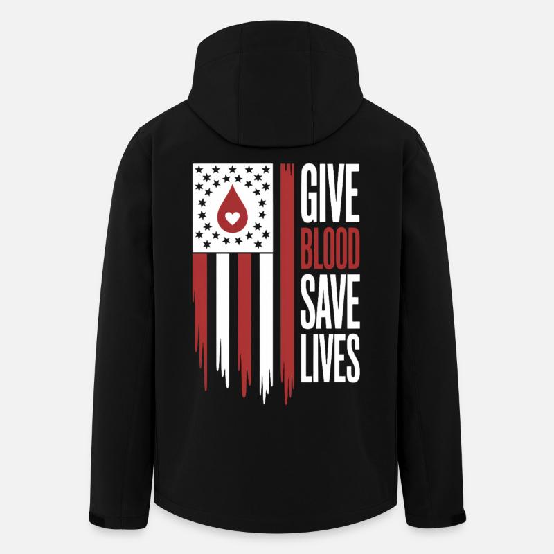 Blood donor Blood donation - Men’s Recycled Softshell Jacket by Stanley/Stella - black