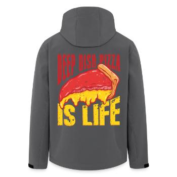 Deep Dish Pizza Is Life Chicargo - Men’s Recycled Softshell Jacket by Stanley/Stella - black - Back - AI Model Male 185 light (185cm)