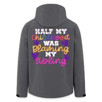 Frère ou sœur Sœur blâmant mon frère ou ma sœur - Veste softshell homme en polyester recyclé Stanley/Stella - noir - Dos - AI Model Male 185 light (185cm)