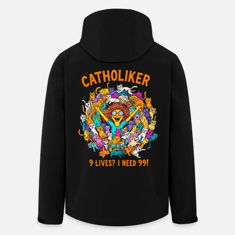 Catzoholic - Just one more cat! - Men’s Recycled Softshell Jacket by Stanley/Stella - black