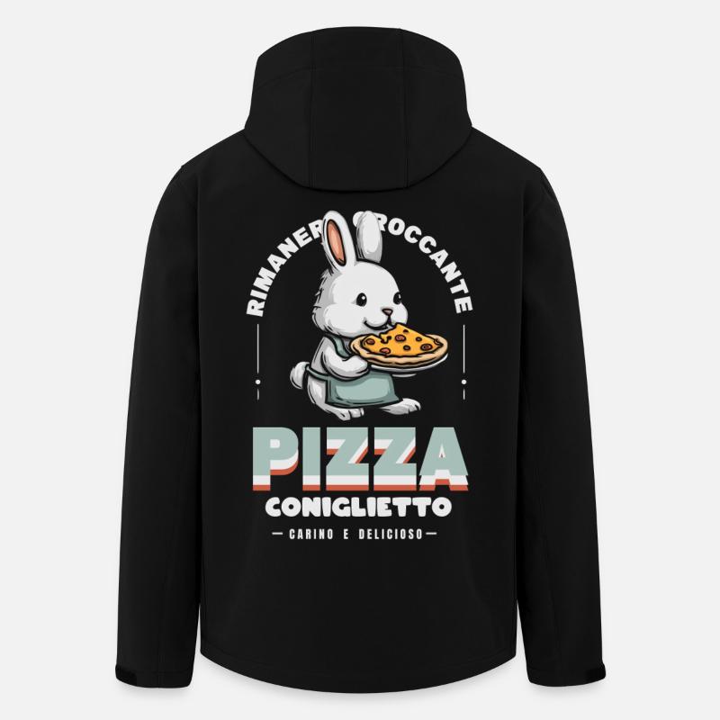 Bunny Pizza - Men’s Recycled Softshell Jacket by Stanley/Stella - black