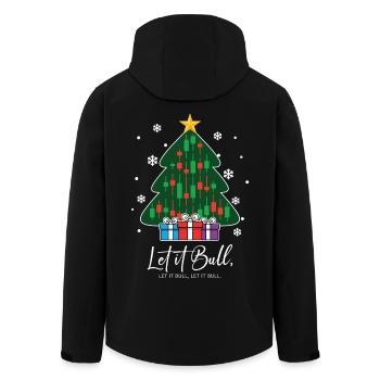 Let It Bull Crypto Exchanges Christmas Tree - Men’s Recycled Softshell Jacket by Stanley/Stella - black - Back - AI Model Male 185 light (185cm)