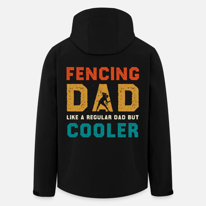 Fencing Dad Cooler - Recycelte Männer Softshell-Jacke von Stanley/Stella - Schwarz