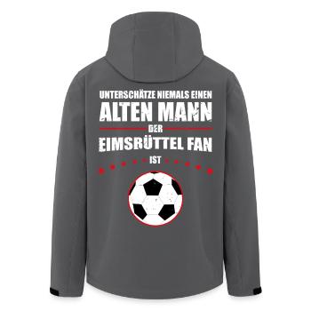 Alter Mann - Eimsbüttel Fußball Fan | Retro - Recycelte Männer Softshell-Jacke von Stanley/Stella - Schwarz - Hinten - AI Model Male 185 light (185cm)