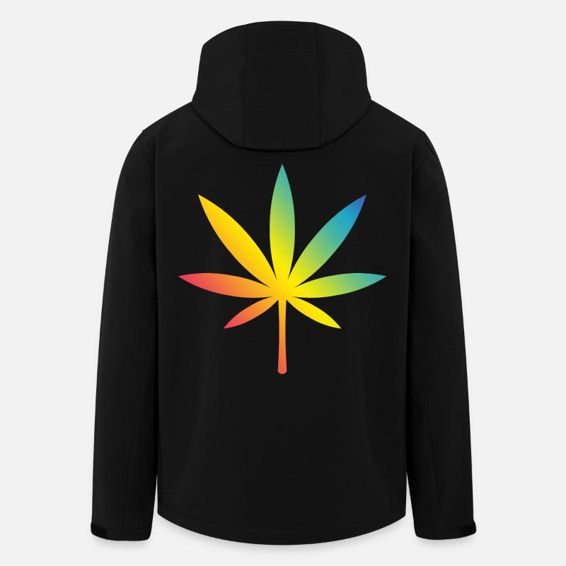 Cannabis / Marijuana / Hemp (Rainbow / History) - Men’s Recycled Softshell Jacket by Stanley/Stella - black