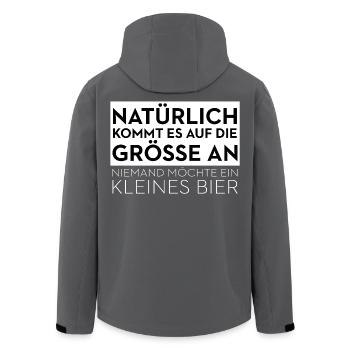 Bien sûr, cela dépend de la taille – la bière dit - Veste softshell homme en polyester recyclé Stanley/Stella - noir - Dos - AI Model Male 185 light (185cm)