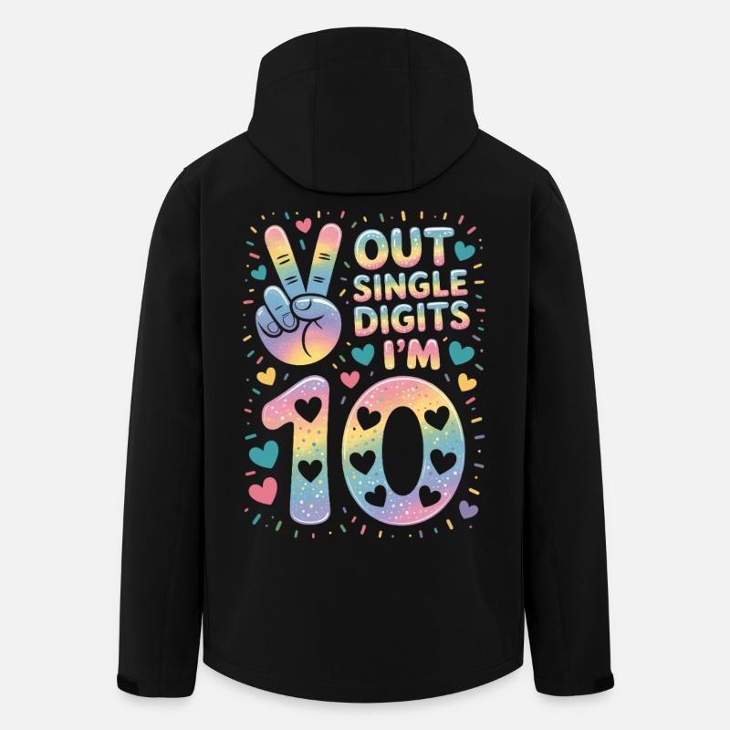 10th Birthday Girl | Double digits fun - Men’s Recycled Softshell Jacket by Stanley/Stella - black