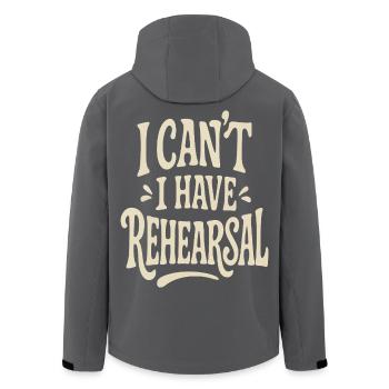 I Can’t I Have Rehearsal - Funny Theatre - Veste softshell homme en polyester recyclé Stanley/Stella - noir - Dos - AI Model Male 185 light (185cm)