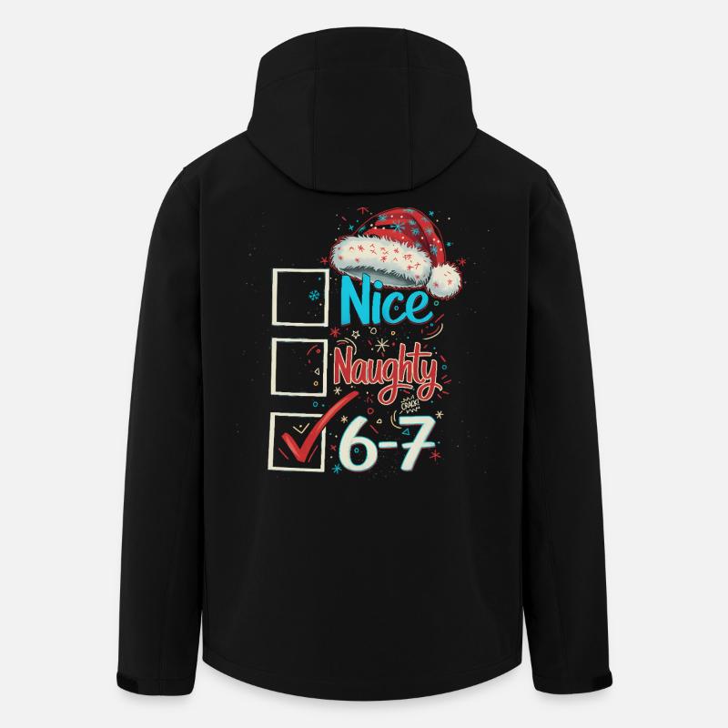 Nice Naughty 6 7 Weihnachten - Recycelte Männer Softshell-Jacke von Stanley/Stella - Schwarz