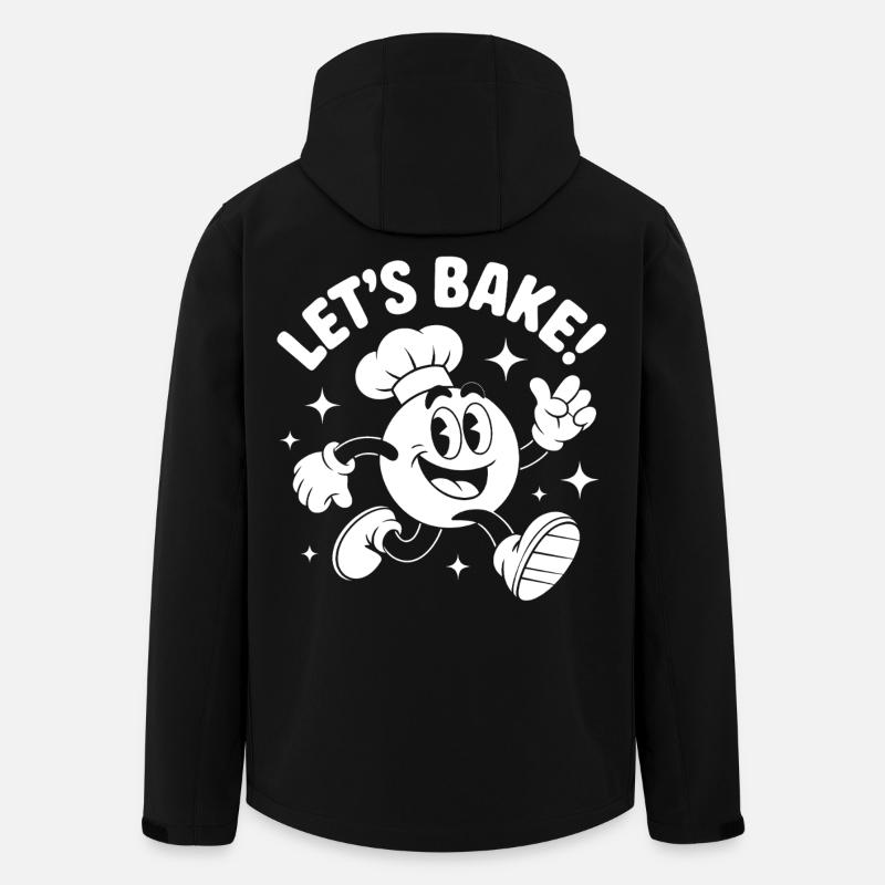 Baking with cheerful cartoon baker - Men’s Recycled Softshell Jacket by Stanley/Stella - black