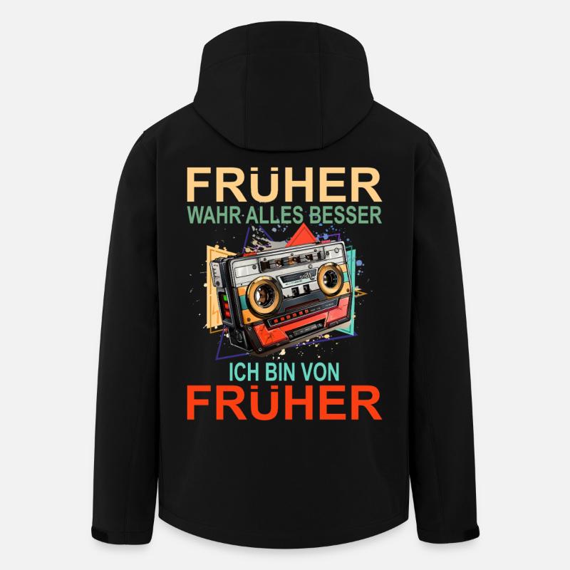 Früher war alles besser - Recycelte Männer Softshell-Jacke von Stanley/Stella - Schwarz