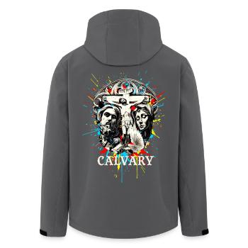 CALVARY Kreuzigung - Street Art Christentum  - Recycelte Männer Softshell-Jacke von Stanley/Stella - Schwarz - Hinten - AI Model Male 185 light (185cm)