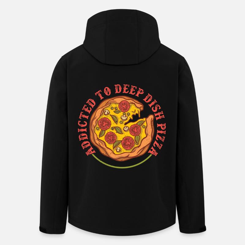 Deep Dish Pizza Chicargo - Men’s Recycled Softshell Jacket by Stanley/Stella - black