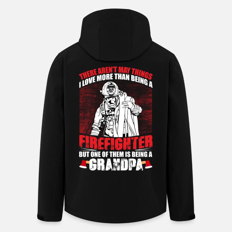 Feuerwehr Opa - Recycelte Männer Softshell-Jacke von Stanley/Stella - Schwarz