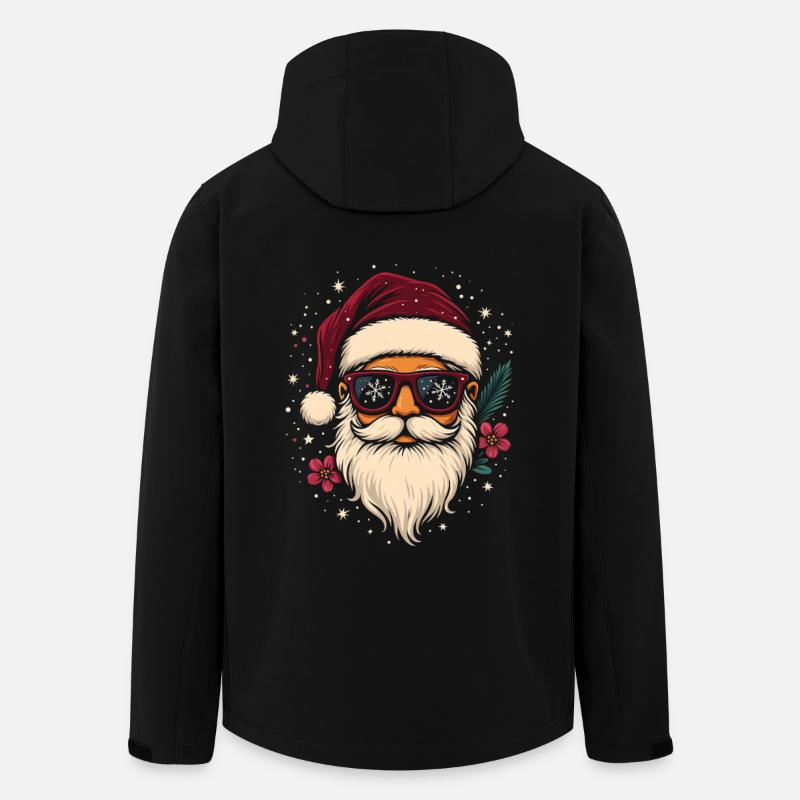 Cooler Weihnachtsmann mit Sonnenbrille Geschenk - Recycelte Männer Softshell-Jacke von Stanley/Stella - Schwarz
