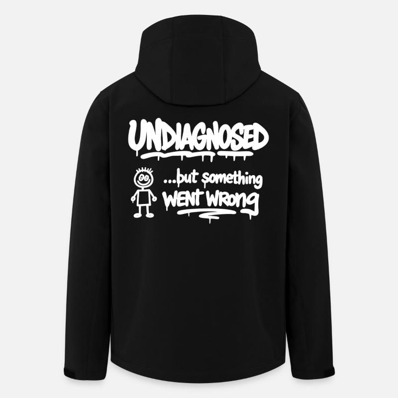 Undiagnosed but Something Went Wrong Spruch - Recycelte Männer Softshell-Jacke von Stanley/Stella - Schwarz