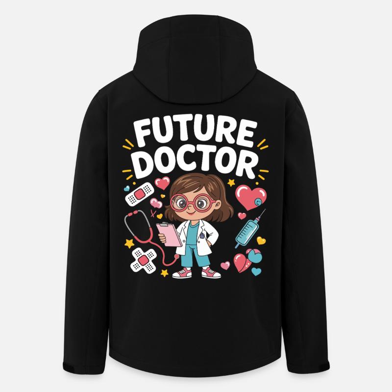 Future Doctor Cartoon - Men’s Recycled Softshell Jacket by Stanley/Stella - black