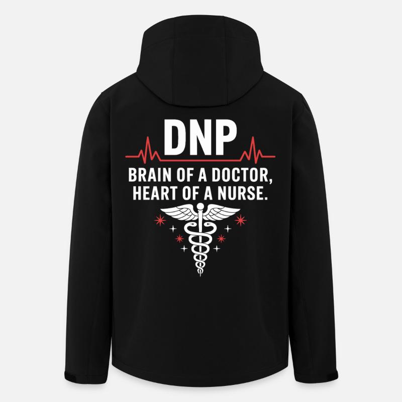 DNP Soignant Cerveau Cœur - Veste softshell homme en polyester recyclé Stanley/Stella - noir