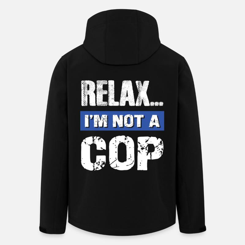 Relax I'm Not a Cop - Men’s Recycled Softshell Jacket by Stanley/Stella - black