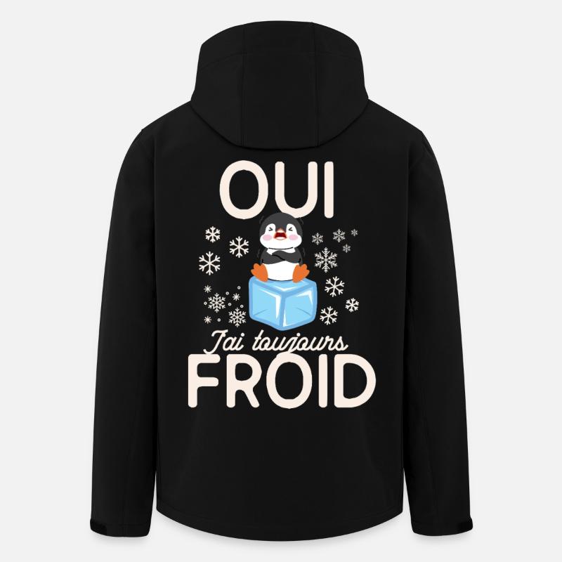 Pingouin Gelé Toujours Froid - Veste softshell homme en polyester recyclé Stanley/Stella - noir