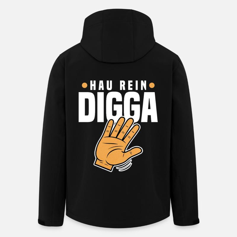 Hau Rein Digga - Recycelte Männer Softshell-Jacke von Stanley/Stella - Schwarz