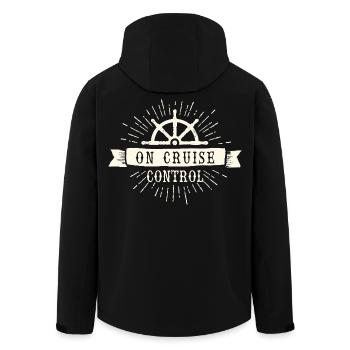 Auf dem Cruise Control Nautical Emblem - Recycelte Männer Softshell-Jacke von Stanley/Stella - Schwarz - Hinten - AI Model Male 185 light (185cm)