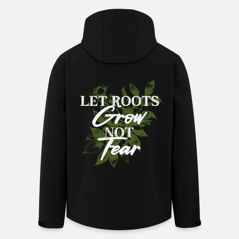 Humanité Égalité Laisser pousser les racines - Veste softshell homme en polyester recyclé Stanley/Stella - noir