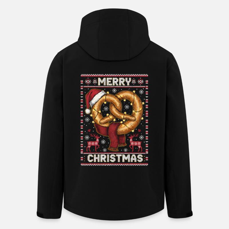 Bretzel Weihnachten - Recycelte Männer Softshell-Jacke von Stanley/Stella - Schwarz