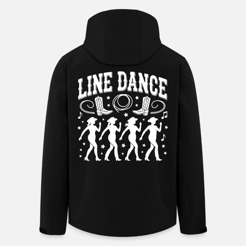 Line Dance Silhouetten Tanz - Recycelte Männer Softshell-Jacke von Stanley/Stella - Schwarz