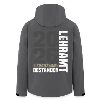 1st State Examination Teacher Training 2026 - Men’s Recycled Softshell Jacket by Stanley/Stella - black - Back - AI Model Male 185 light (185cm)