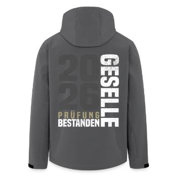 Geselle Abschluss 2026 - Recycelte Männer Softshell-Jacke von Stanley/Stella - Schwarz - Hinten - AI Model Male 185 light (185cm)